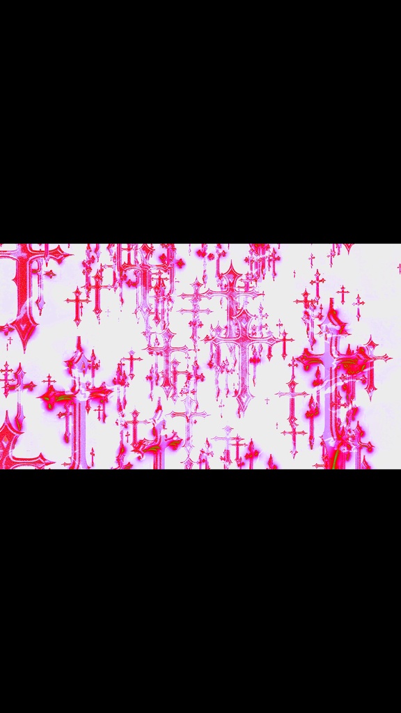 Cyber Pink Gothic Cross Rain – Glitch Neon HD VJ Loop