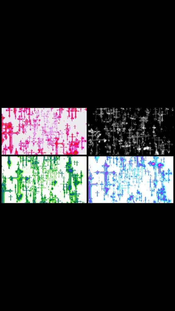 Cyber Gothic Cross Rain – 4 Color Pack HD VJ Loop Collection