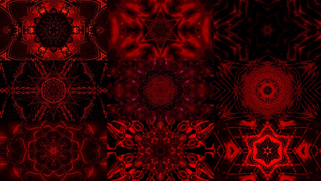 Crimson Cyber Ritual | 25 Seamless VJ Loops HD