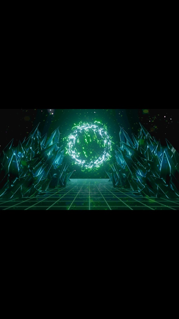 Cyber Crystal Corridor Green Core - サイバークリスタル回廊