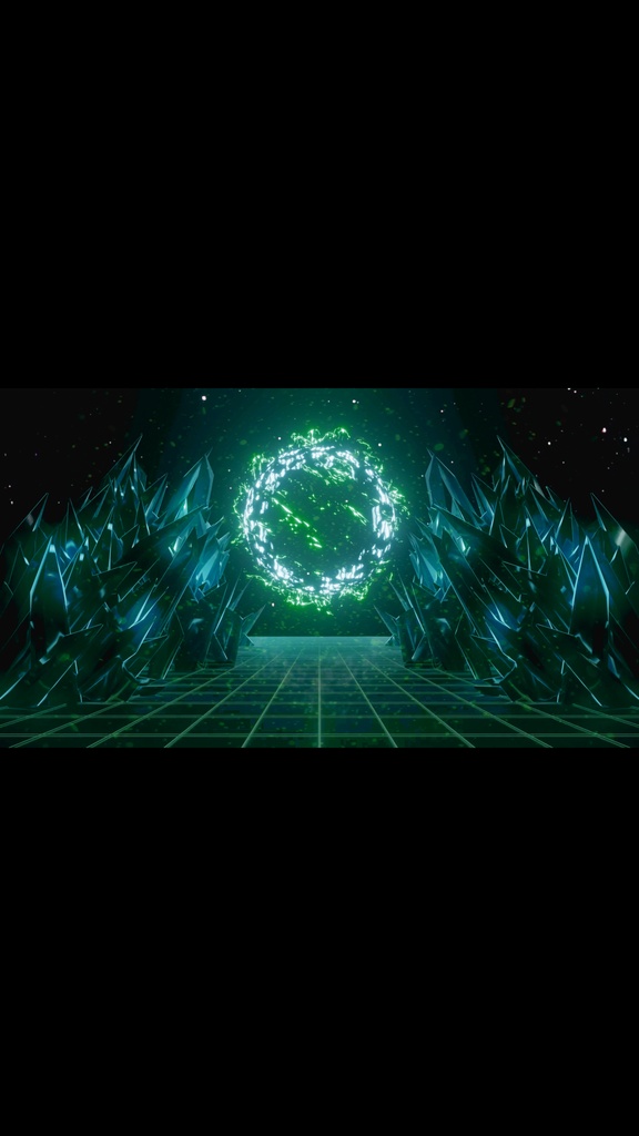 Cyber Crystal Corridor Green Core - サイバークリスタル回廊