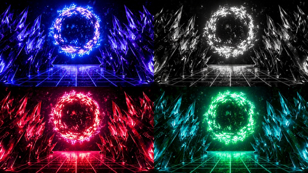Cyber Crystal Corridor 4 Color Collection - サイバークリスタル回廊 4カラーセット