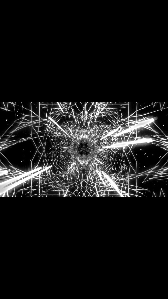 Cyber Warp Tunnel Monochrome Energy Core HD VJ Loop