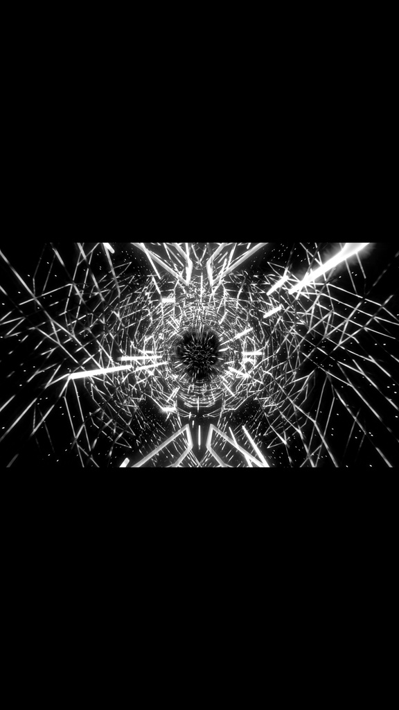 Cyber Warp Tunnel Monochrome Energy Core HD VJ Loop