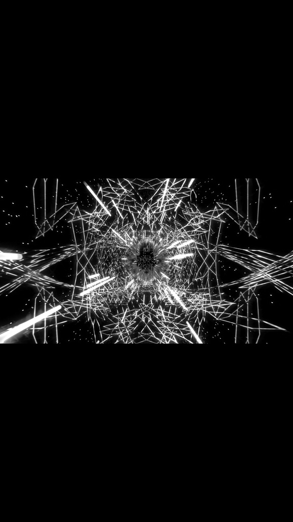 Cyber Warp Tunnel Monochrome Energy Core HD VJ Loop