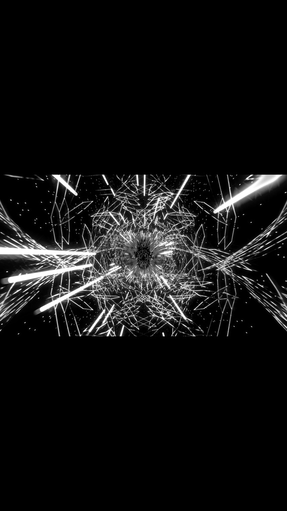 Cyber Warp Tunnel Monochrome Energy Core HD VJ Loop