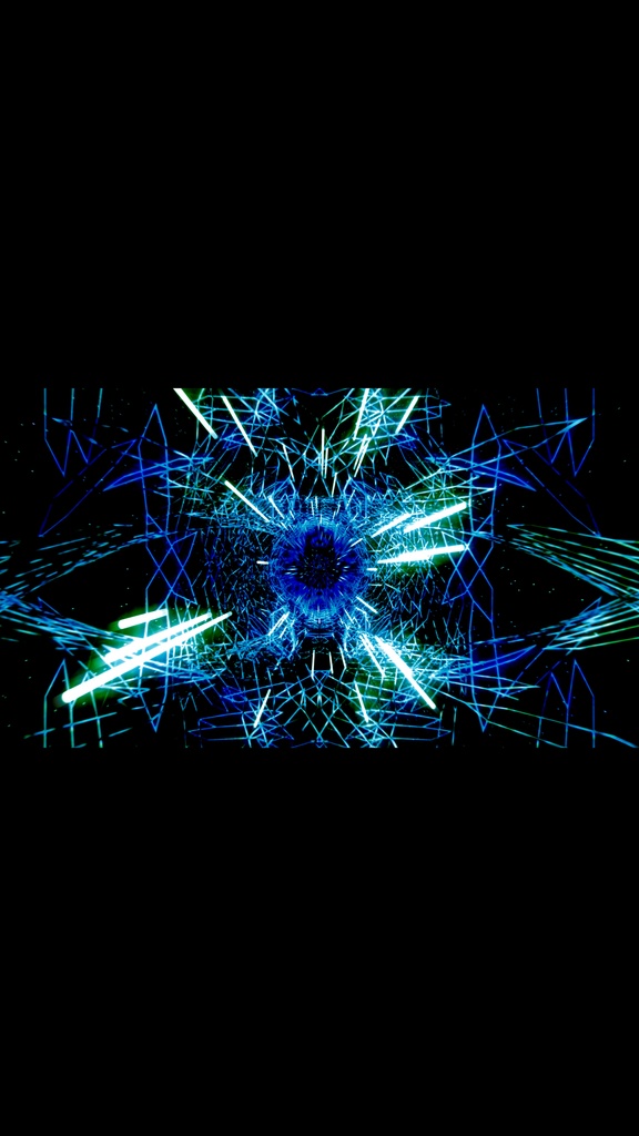 Cyber Warp Tunnel Blue Green Energy Core HD VJ Loop