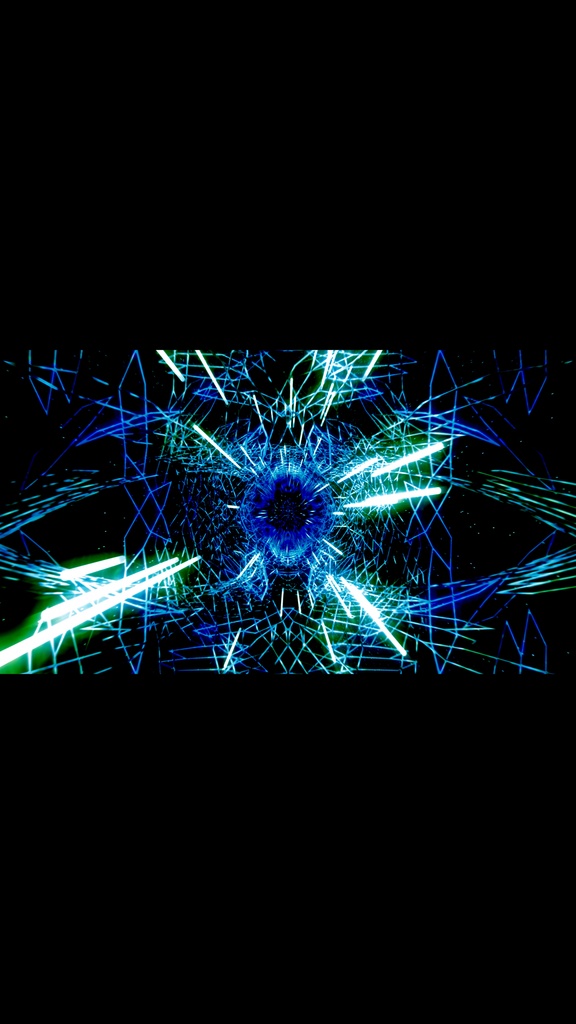 Cyber Warp Tunnel Blue Green Energy Core HD VJ Loop