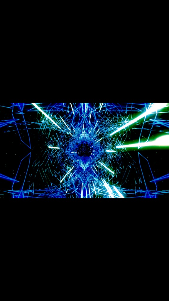 Cyber Warp Tunnel Blue Green Energy Core HD VJ Loop