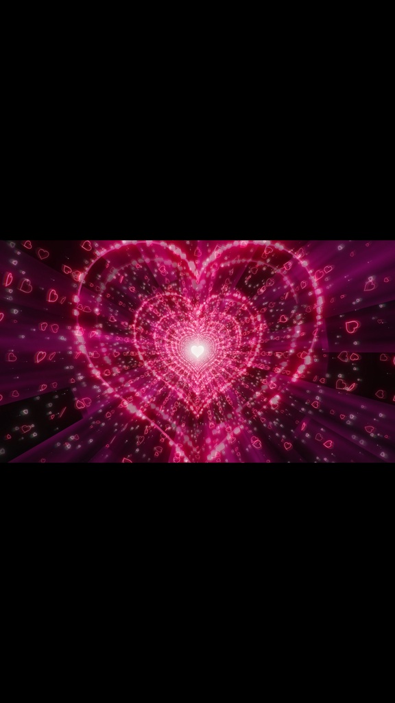 Pink Heart Reactor Particle Tunnel HD Seamless Loop
