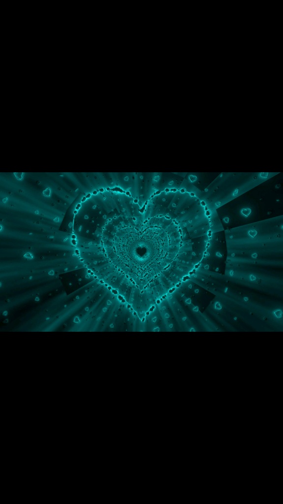 Dark Cyan Heart Reactor Particle Tunnel HD Seamless Loop