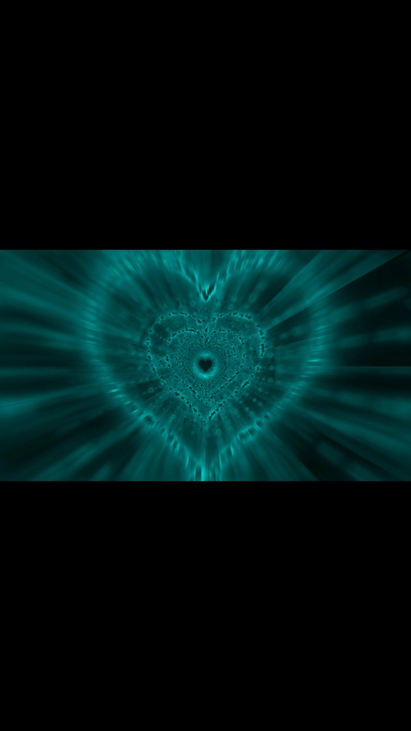 Dark Cyan Heart Reactor Particle Tunnel HD Seamless Loop