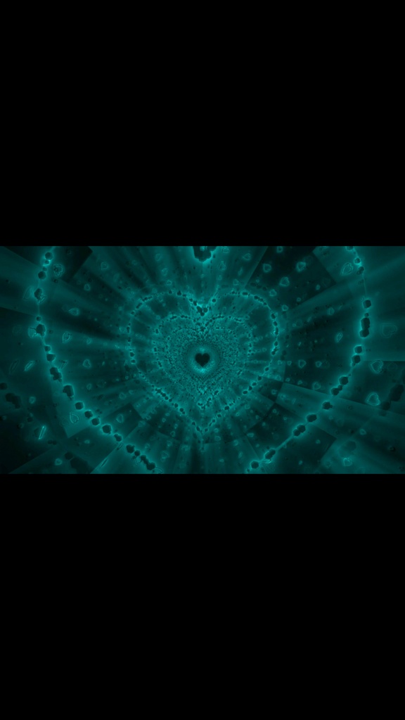 Dark Cyan Heart Reactor Particle Tunnel HD Seamless Loop