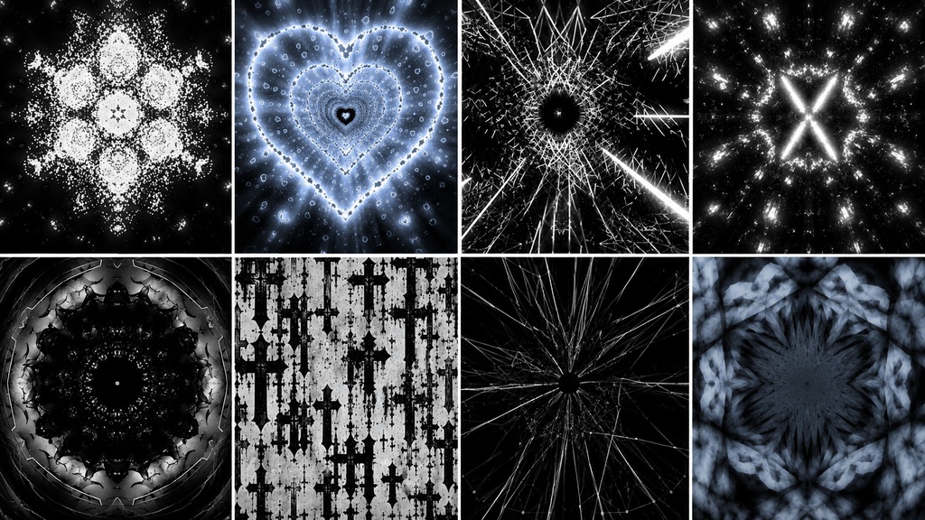 Monochrome Abstract VJ Loops 8Pack