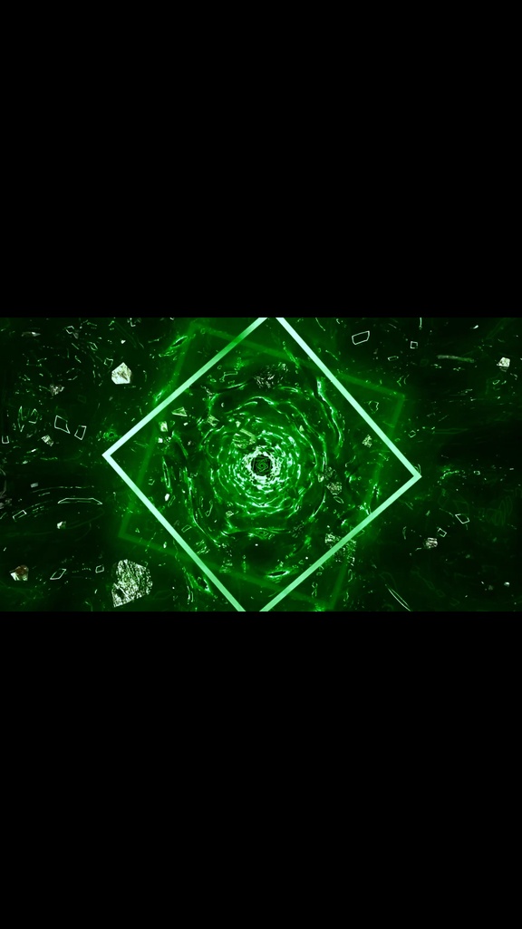 Cyber Reactor Core Tunnel Green | Seamless VJ Loop | HD