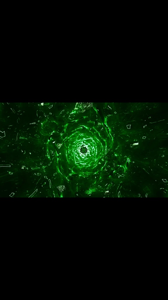 Cyber Reactor Core Tunnel Green | Seamless VJ Loop | HD