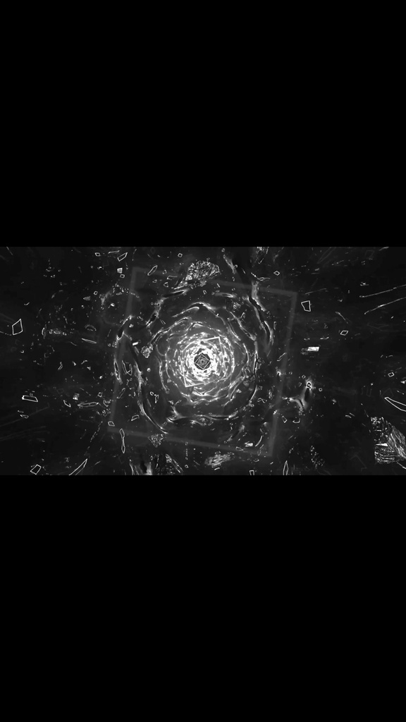 Cyber Reactor Core Tunnel Monochrome | Seamless VJ Loop | HD