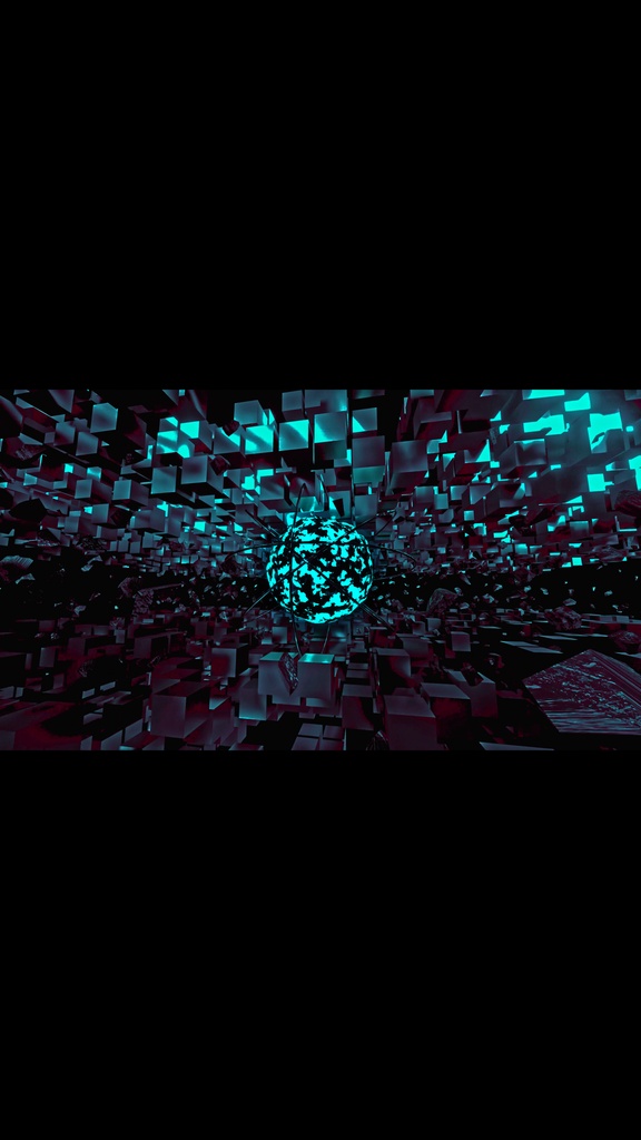 Cyan Shockwave Core Field HD VJ Loop