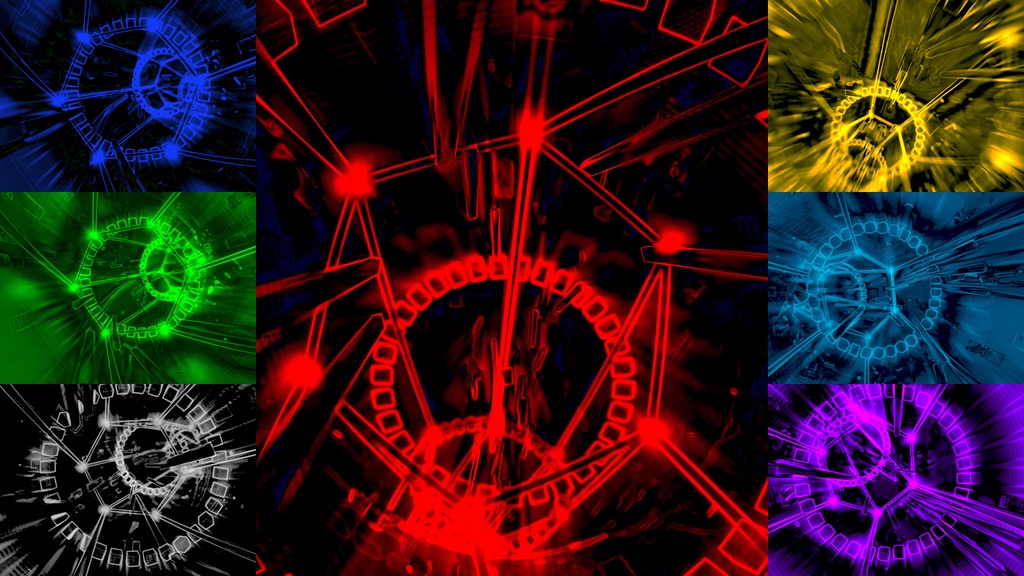 Neon Warp Tunnel Flow Collection | 7 HD Seamless VJ Loops