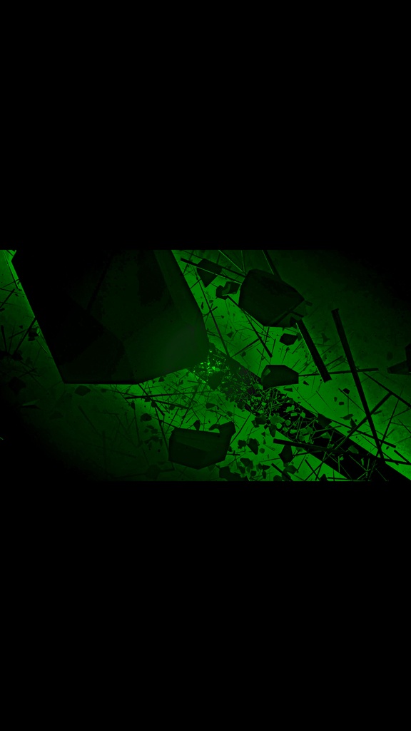 Void Debris Tunnel - Green | HD Seamless Sci-Fi VJ Loop