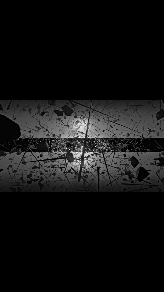 Void Debris Tunnel - Monochrome | HD Seamless Sci-Fi VJ Loop