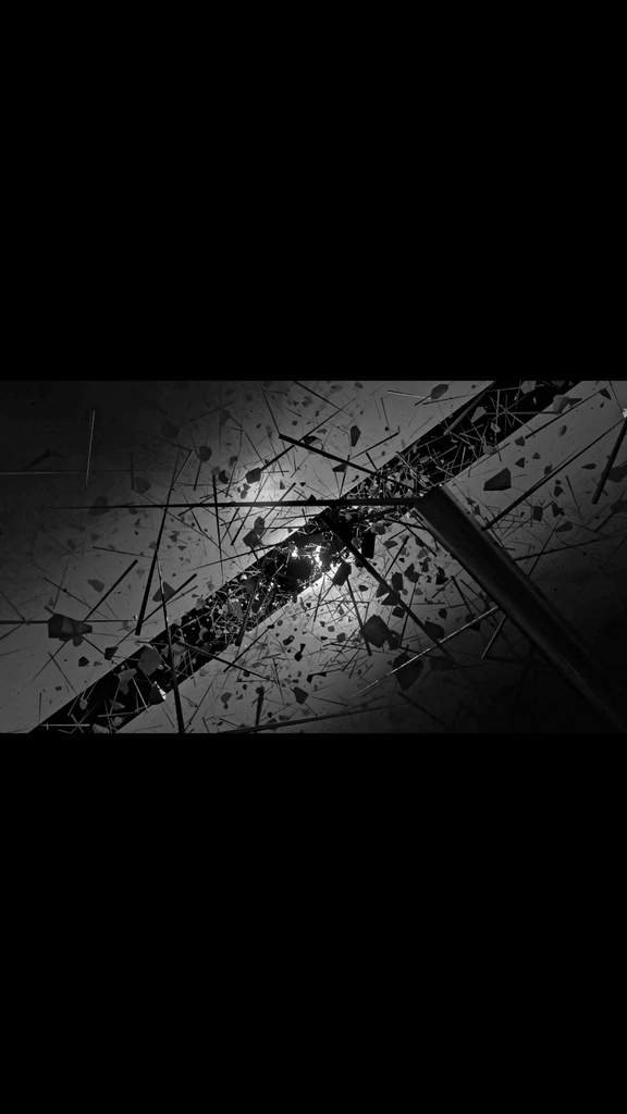 Void Debris Tunnel - Monochrome | HD Seamless Sci-Fi VJ Loop