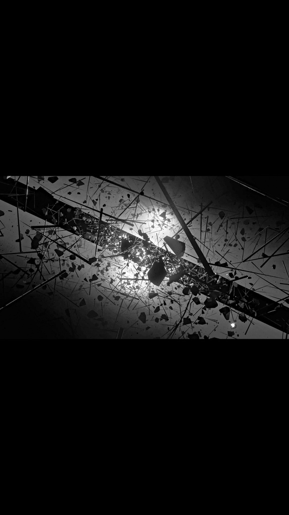 Void Debris Tunnel - Monochrome | HD Seamless Sci-Fi VJ Loop