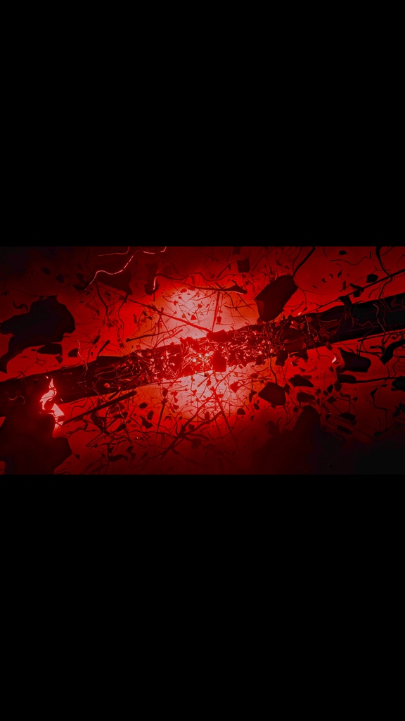 Void Debris Tunnel - Red | HD Seamless Sci-Fi VJ Loop