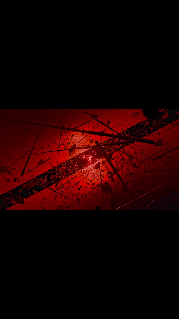 Void Debris Tunnel - Red | HD Seamless Sci-Fi VJ Loop