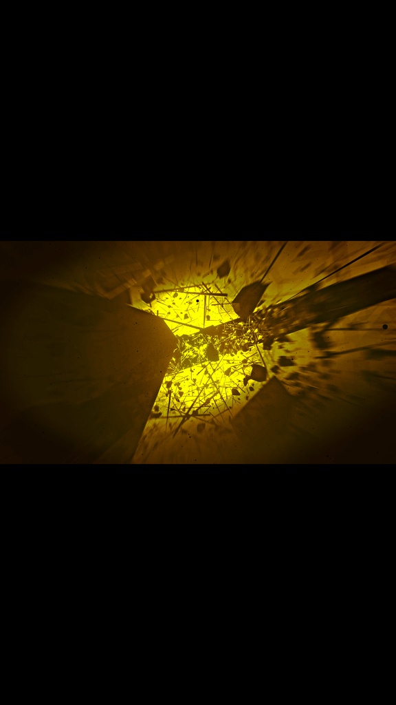 Void Debris Tunnel - Gold | HD Seamless Sci-Fi VJ Loop