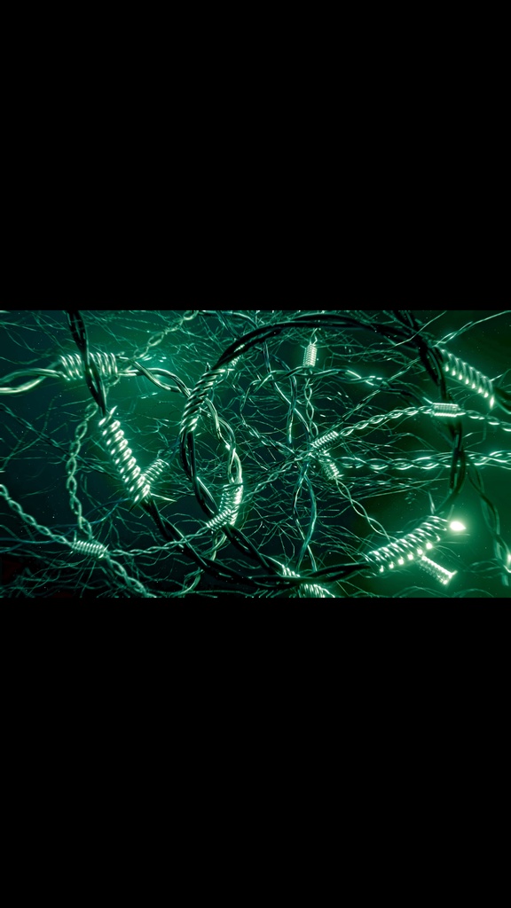 Organic Neural Web Green | Metallic Sci-Fi Neural Network Seamless Loop HD
