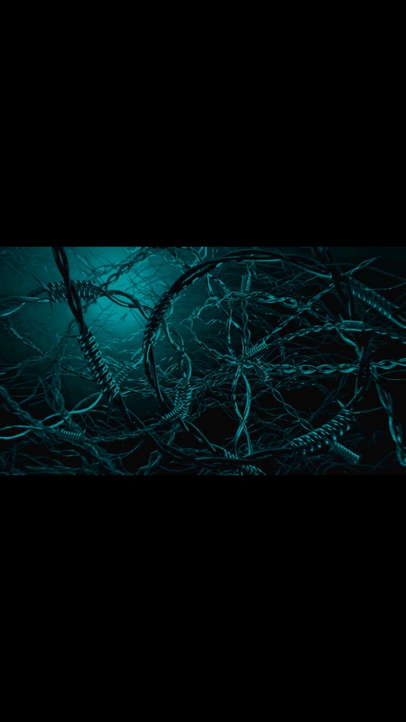 Organic Neural Web Dark Cyan | Metallic Sci-Fi Neural Network Seamless Loop HD