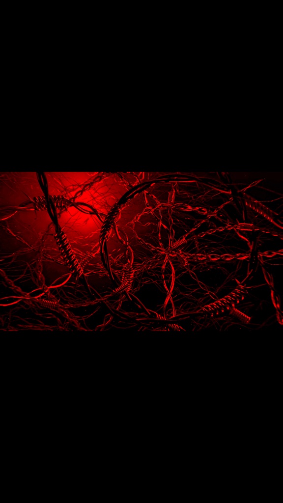 Organic Neural Web Dark Red | Metallic Sci-Fi Neural Network Seamless Loop HD