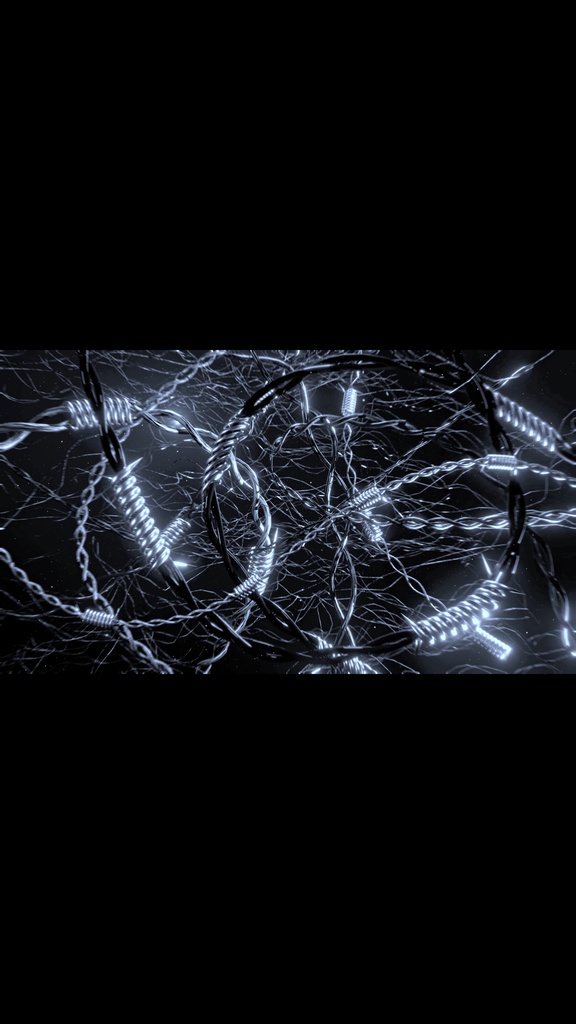 Organic Neural Web Monochrome | Metallic Sci-Fi Neural Network Seamless Loop HD