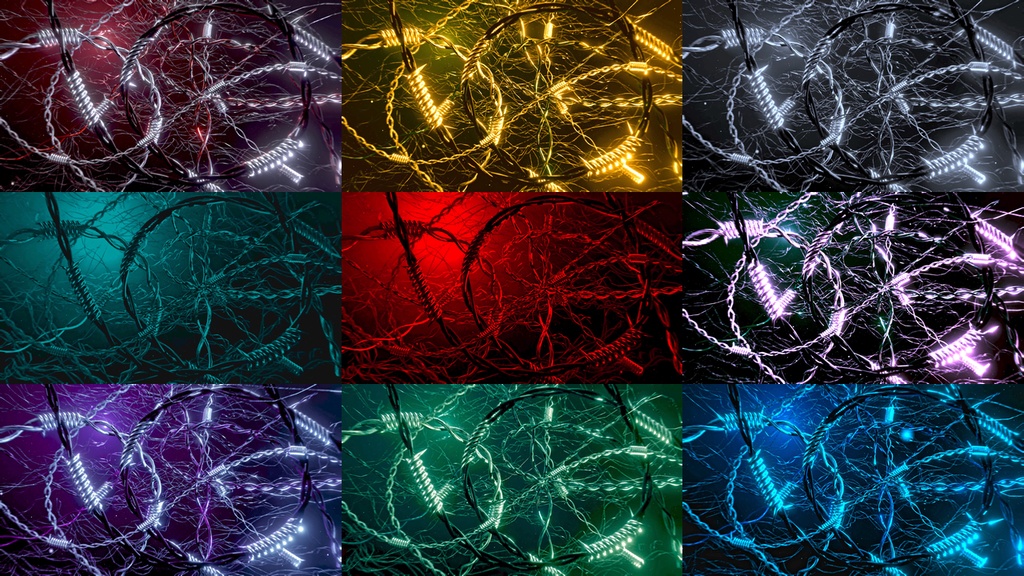 Organic Neural Web Collection | 9 Metallic Sci-Fi Neural Network Seamless Loops HD