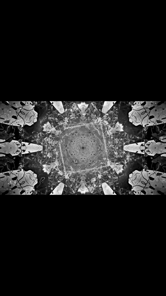 Monochrome Cyber Kaleidoscope Reactor VJ Loop | Seamless Abstract Sci-Fi Background