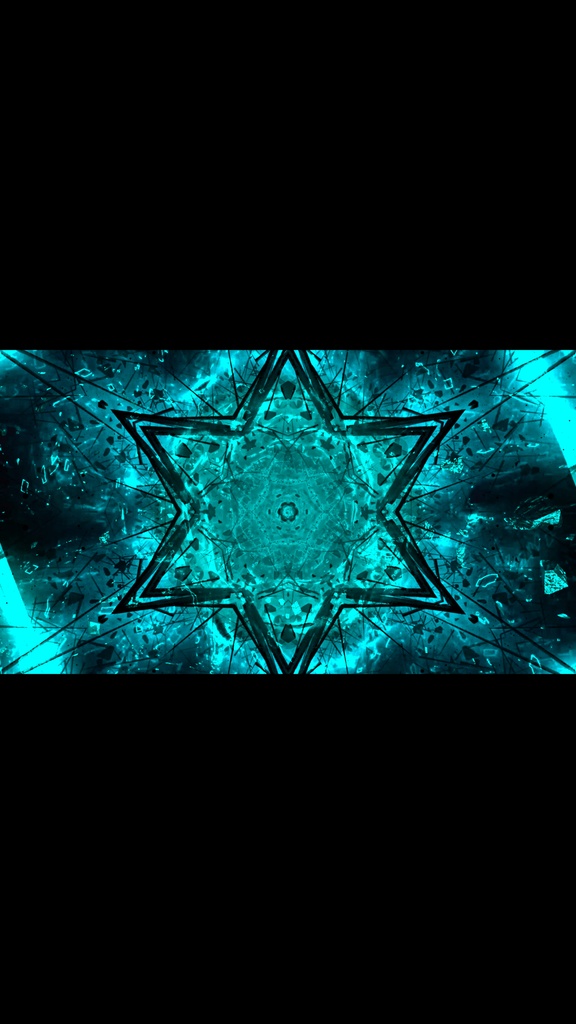 Cyan Cyber Kaleidoscope Reactor VJ Loop | Seamless Abstract Sci-Fi Background