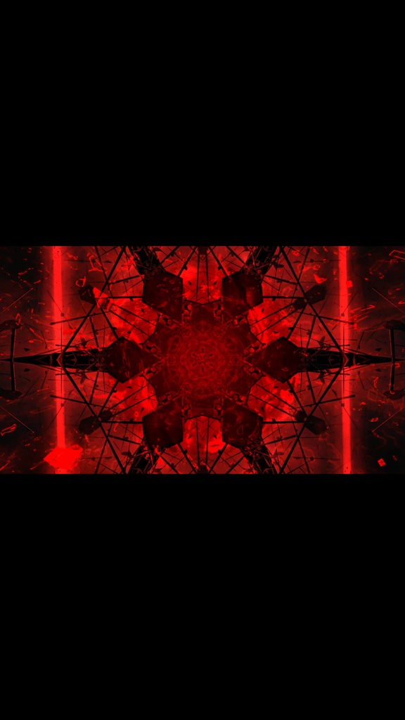 Red Cyber Kaleidoscope Reactor VJ Loop | Seamless Abstract Sci-Fi Background