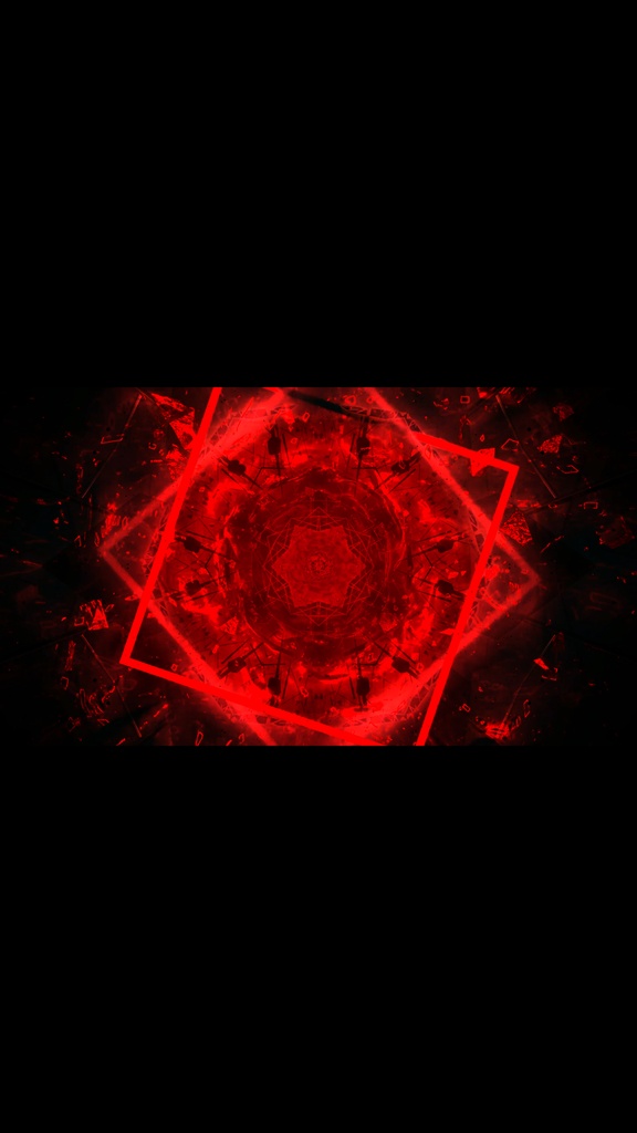 Red Cyber Kaleidoscope Reactor VJ Loop | Seamless Abstract Sci-Fi Background
