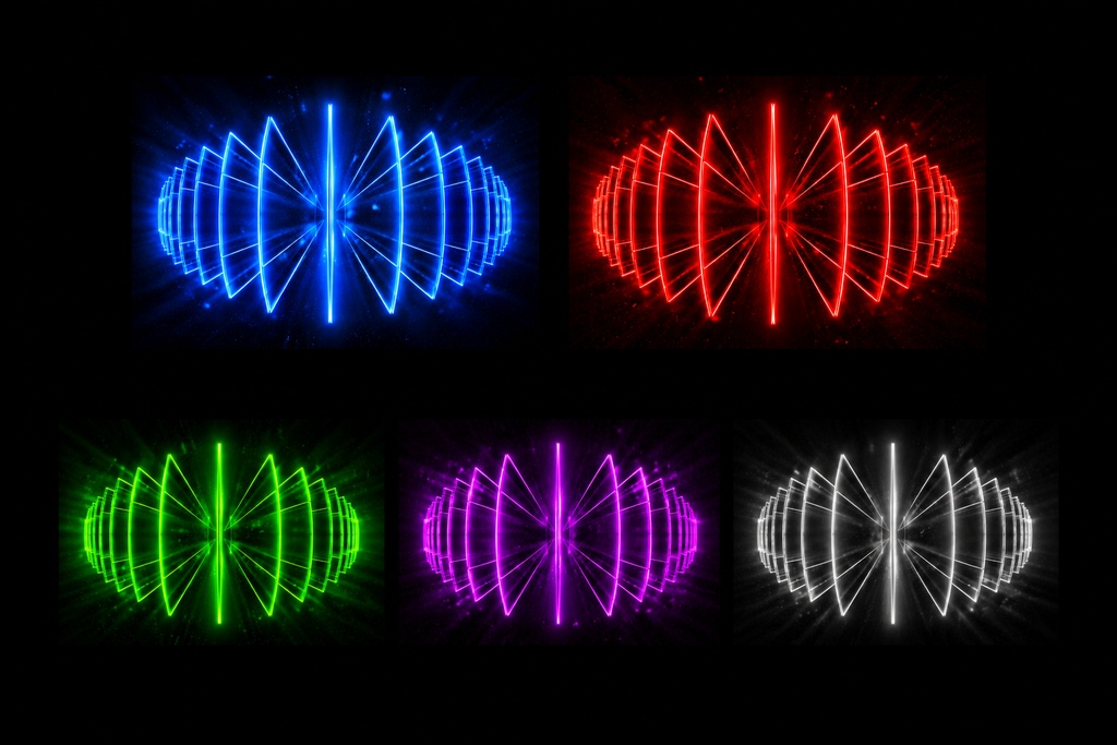 Cyber Light Fan Core | 5 Color Pack HD Seamless VJ Loops