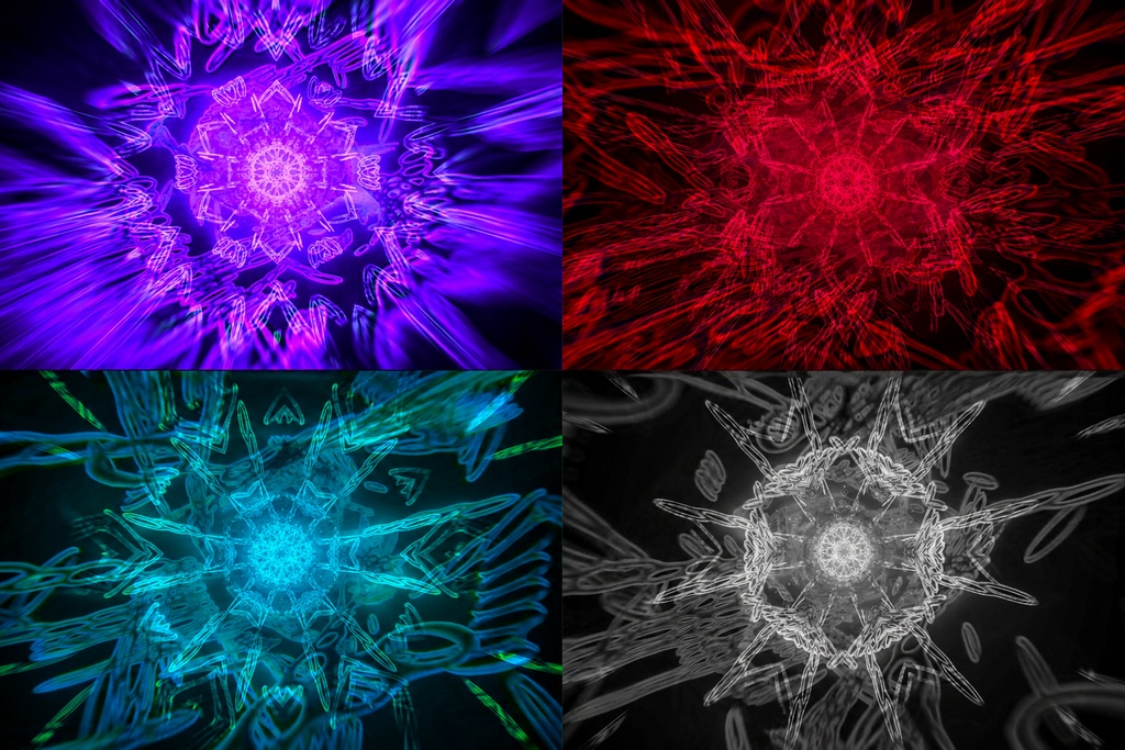 Geometric Energy Core Collection | 4 HD Seamless VJ Loops