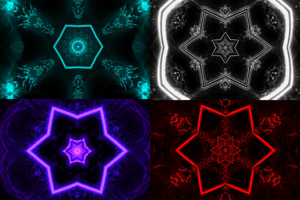 Kaleidoscope Energy Core Collection | 4 HD Seamless VJ Loops
