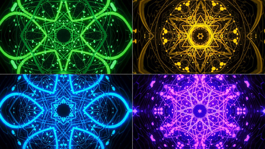 Sci-Fi Kaleido Core 4PACK | VJ Loops