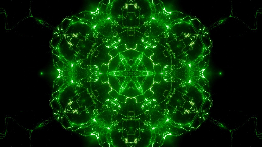 Cosmic Energy Core Kaleidoscope Collection | 4-Color HD Seamless VJ Loops