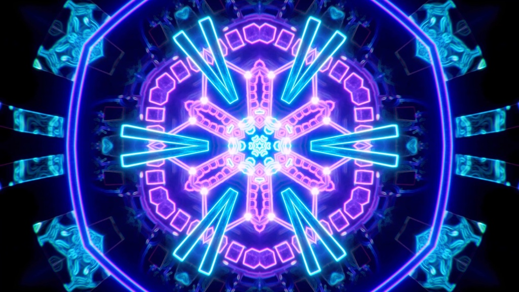 Hypnotic Kaleidoscope Tunnel Collection | Green, Red, Mono & Prototype | 4 HD Seamless VJ Loops