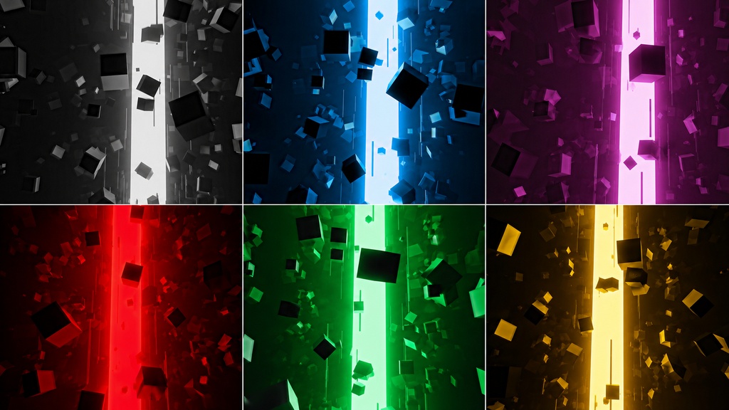 Cyber Geometric Emission Cylinder Collection | 6 Seamless VJ Loops HD