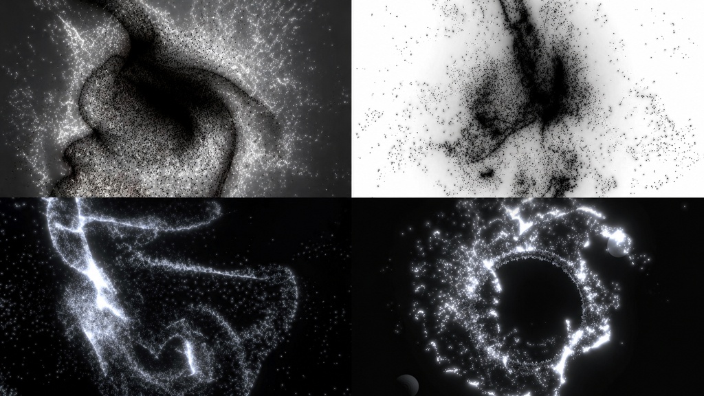 Organic Particle Morph Montage | 4 Abstract VJ Loops HD