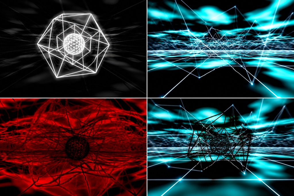Neural Wireframe Core Montage | 3 VJ Visuals HD