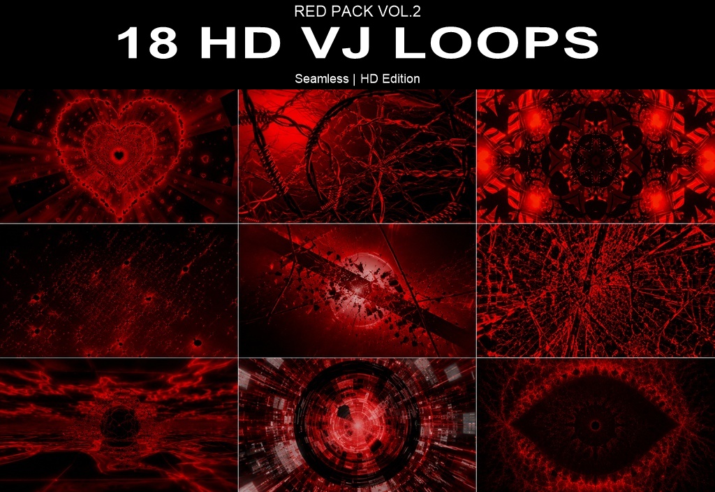 Red Pack Vol.2 | VJ Animation  18pack