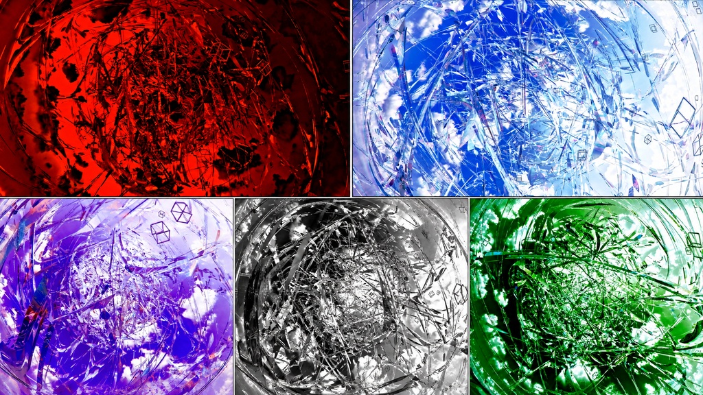 Fractured Glass Vortex | 5 Seamless VJ Loops HD